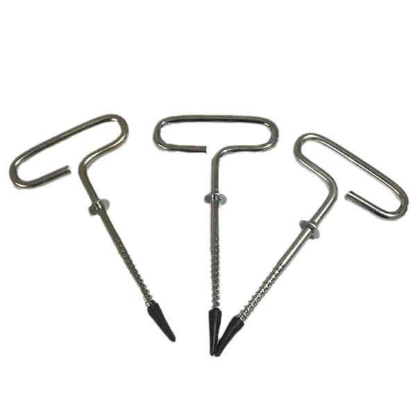 Tältpinnar för utomhuscamping, isfiske, vindskydd, 4-pack - silver