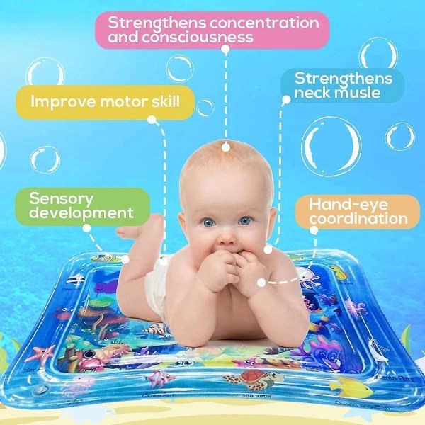 Baby Uppbl Å sbar Sensorisk vattenmata kudde uppblåsbar vattenkudde baby sensorisk leksak
