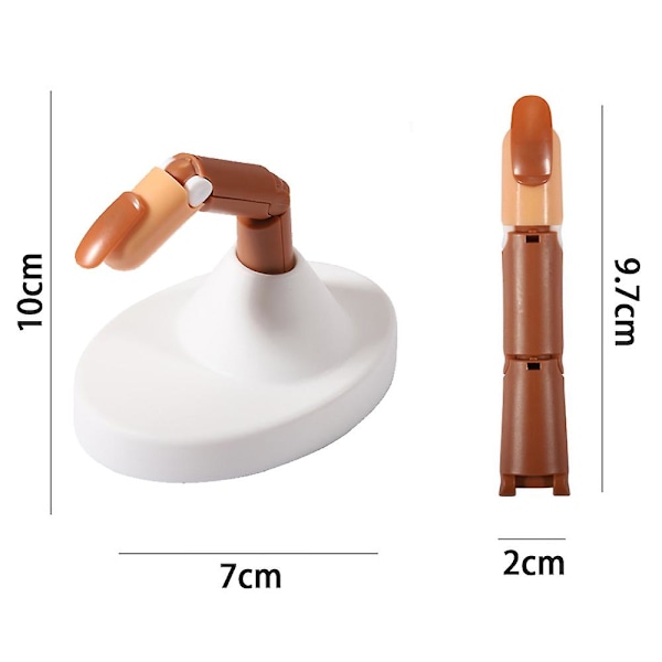 Akrylnaglar Övningsfingrar - Flexibla Nagelträning Manikyr Finger Set, Falska Finger Övning Falska Naglar med Bas
