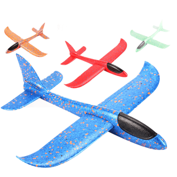 48cm Icke-Belyst Handkastat Flygplan, Kasta Glidflygplan Leksaker - Orange