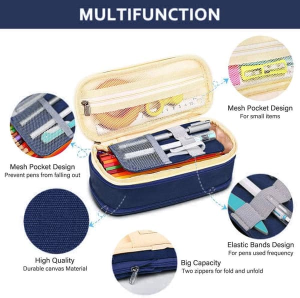 Pennfodral, Stor Förvaring Hög Väska Fickhållare Box Organizer