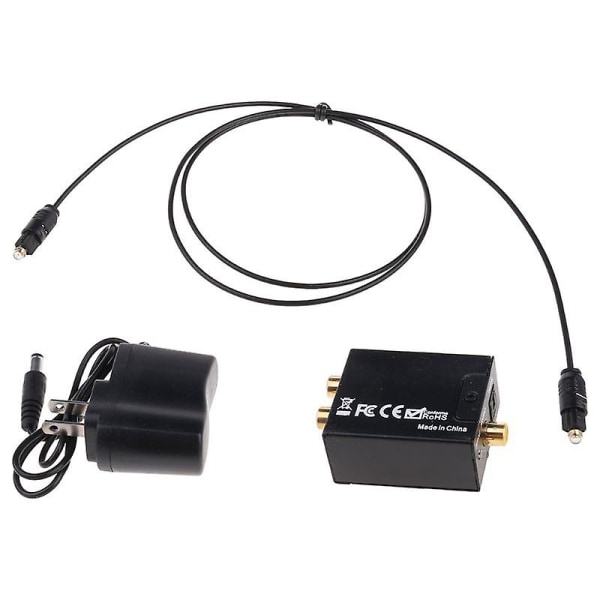 Digital till analog ljudomvandlare 3,5 mm Rca till spdif optisk koaxialkabel adapter avkodare