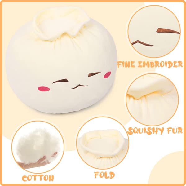 Sjov Mad Plys Legetøjs Pude, Squishy Afstressende Dumpling Fyld