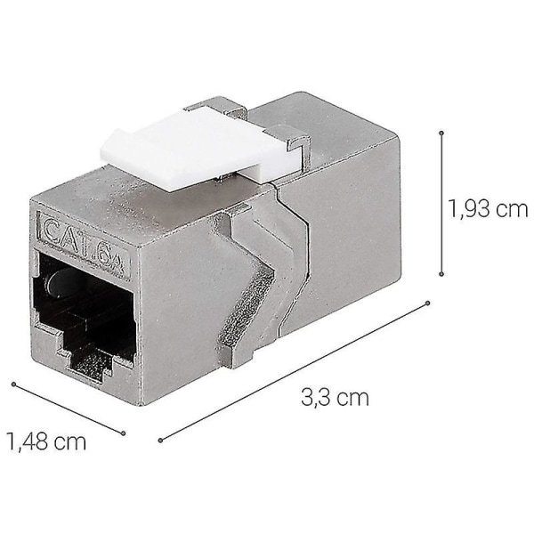 Cat6a Nätverkskabelkoppling (förpackning med 6) - Cat6a Keystone-modul