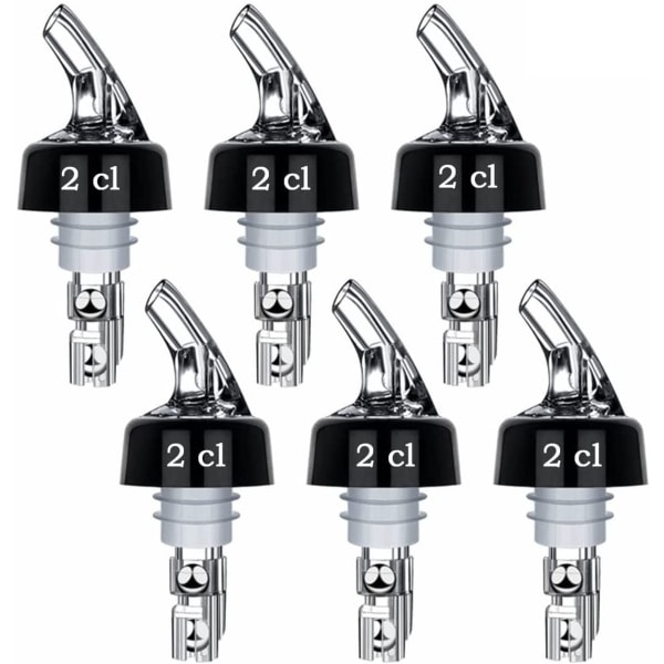 6-pack 2cl flaskmynningspip Doseringshjälp Flaskhällpip Jet Pourer Vincocktail-dispenser Hembar Drycker Vincocktail-dispenser