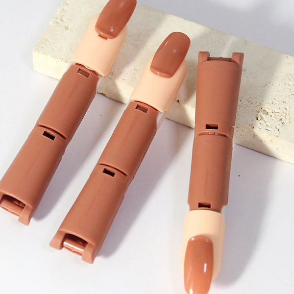 Akrylnaglar Övningsfingrar - Flexibla Nagelträning Manikyr Finger Set, Falska Finger Övning Falska Naglar med Bas
