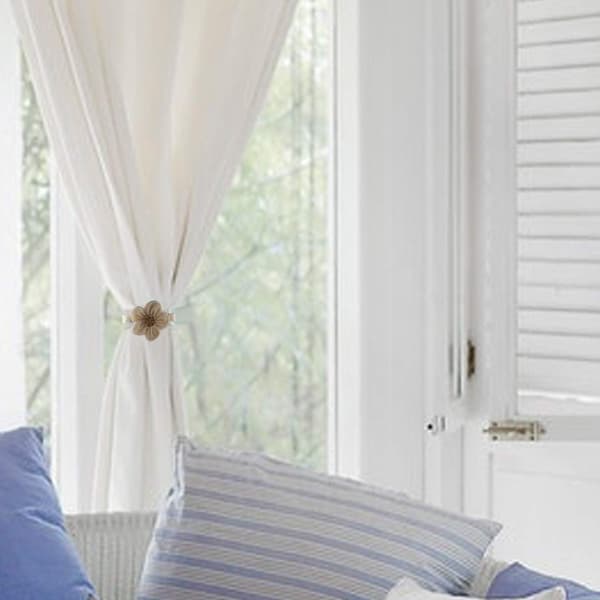 Magnetiske gardinbindere med spænder, [Sæt med 2] Solsikke Deco