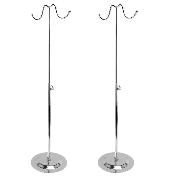 2x Metallhandväska Damväska Display Stand Dubbelkrokhållare