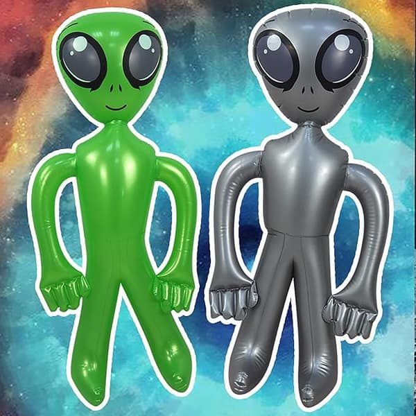 2 stk. Alien Balloner Grøn Oppustelig Alien Jumbo Alien Oppustelig Til