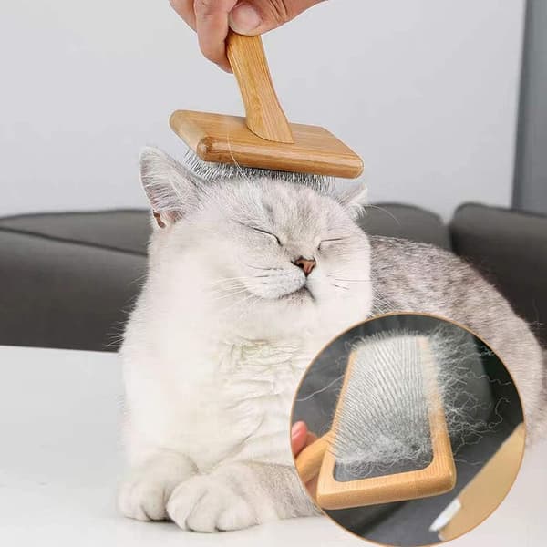 Kæledyrsbørste til hunde og katte, kæledyrsplejebørste egnet til langt hår
