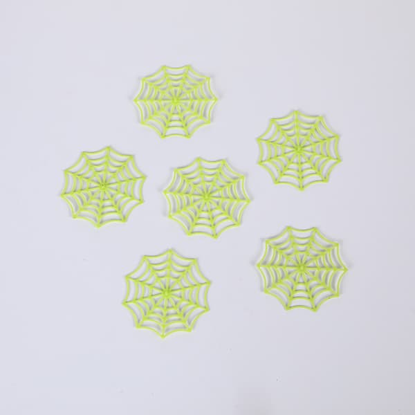 20-pack Halloween plast spindelnät - grön