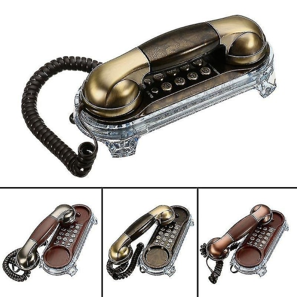 Väggmonterad telefon Sladdtelefon Fast telefon Antika retrotelefoner för hemmakontorhotell