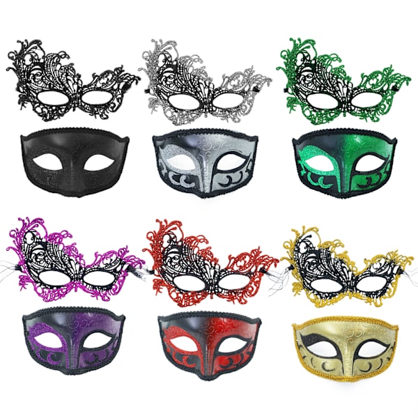 Performance Masker Halvmasker Spraymaling Plastmaskesæt - Guld