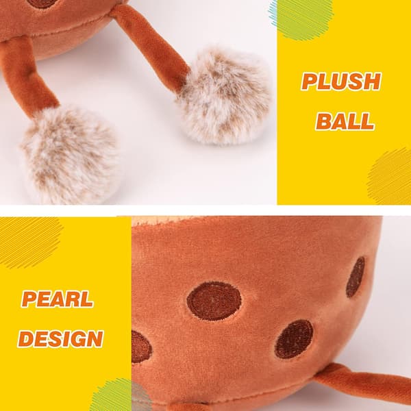 Søt Boblete Plush Myk Perlemelkete Stuffed Kopps Formet Leke