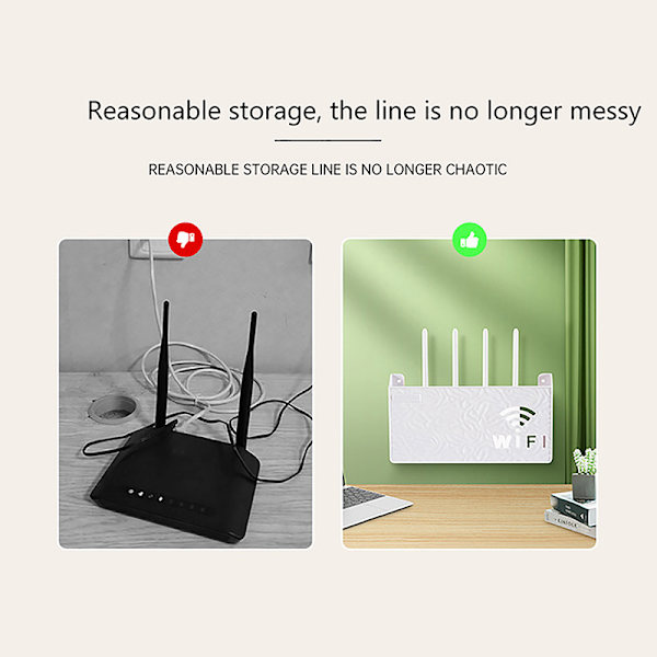 Väggmonterad Wifi-Routerhylla med förvaring