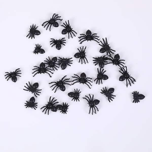 200 stk. sorte plastik Halloween-spøg dukker 2,5 x 1,5 cm
