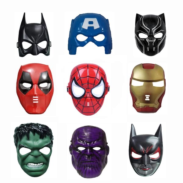 Avengers Show Masker - Sorte Spider-Man Masker