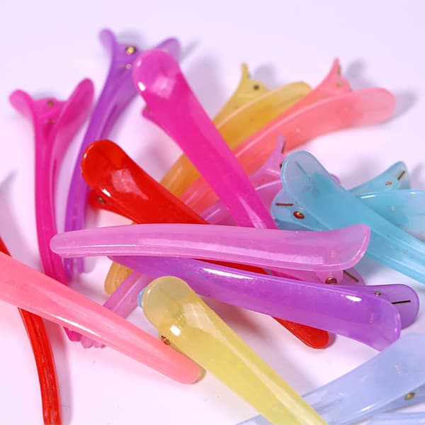 6 stk. Hårklemmer - Professionelle, Skridsikre, Multifarvede Plastikklemmer