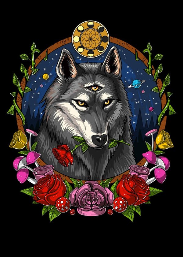 30 x 40 cm, varg Diamantmålning Diamantbroderimålning Kanvas