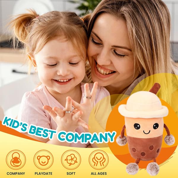 Søt Boblete Plush Myk Perlemelkete Stuffed Kopps Formet Leke