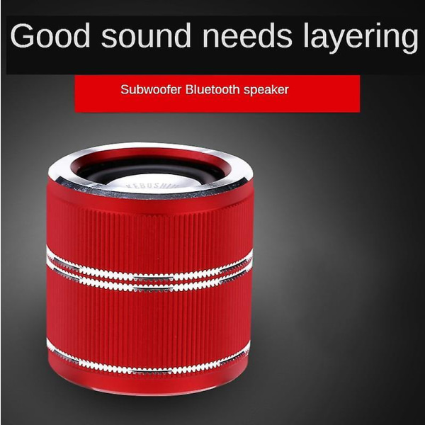 Super Mini trådlös Bluetooth högtalare Bärbar kvalitet 3D Stereo TWS Interconnect-högtalare (röda)