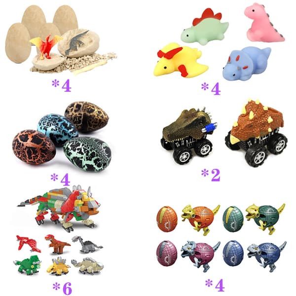 24 stk. Jule Dinosaur Advent Nedtællingskalender DIY Blind Box