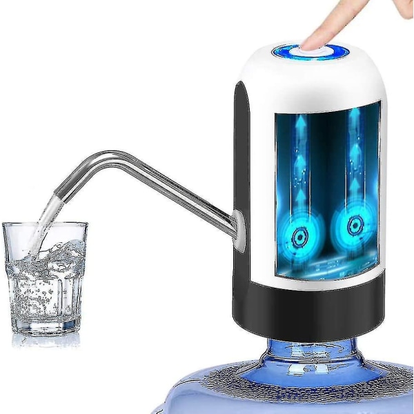 Vattenflaskpump 5 gallon vattenflaskdispenser USB laddning Automatisk dricksvattenpump Bärbar