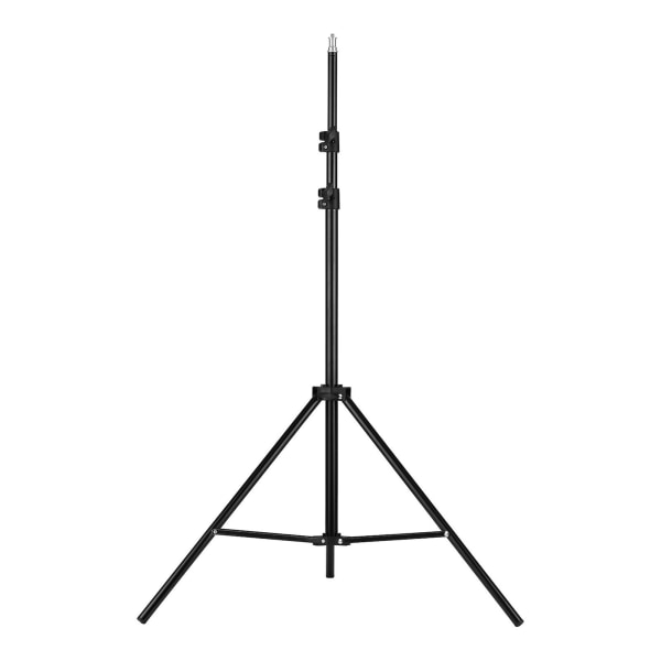 Justerbart metallstativ Ljusstativ Max. Höjd 1,6 m/5,2 fot med 1/4 tums skruv för fotografistudio LED-videoljus Paraplyringljus