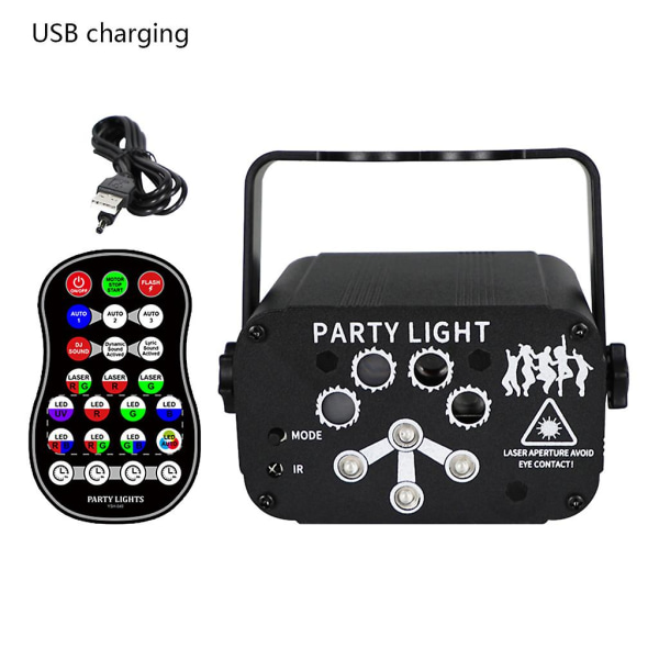 Laser Stage Light Led USB Charging Party Disco Rgb Projektionslampa För Fest