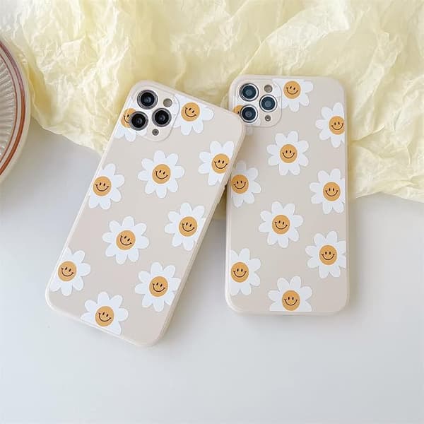 Solrosleende Söt Blommobilfodral för Apple iPhone 11 Pro 5.