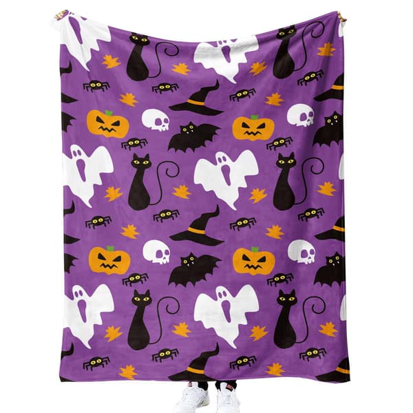 100CM x 130CM Halloween Tæppe, Perfekt til Fest Sofaer og Senge-60