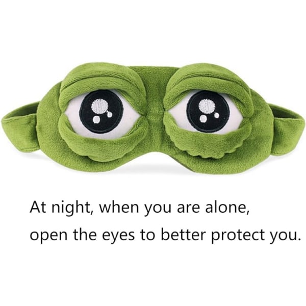 St. Sovögonmask Frog Eye Mask Rolig 3D-sömnmask Kreativ present (ispaket ingår ej)