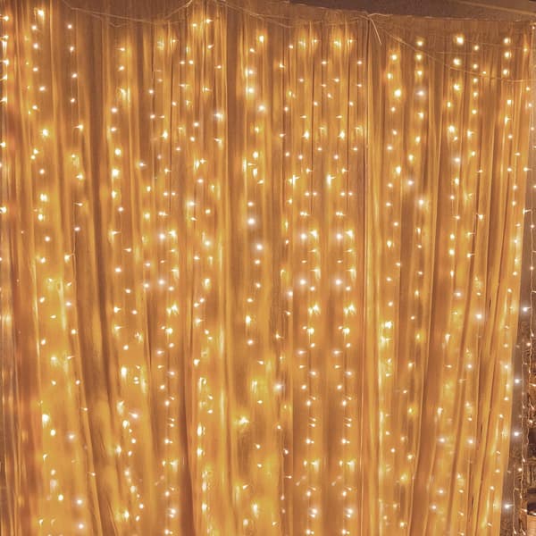 Twinkle Star LED Gardinlysstreng til Bryllup Fest Hjem