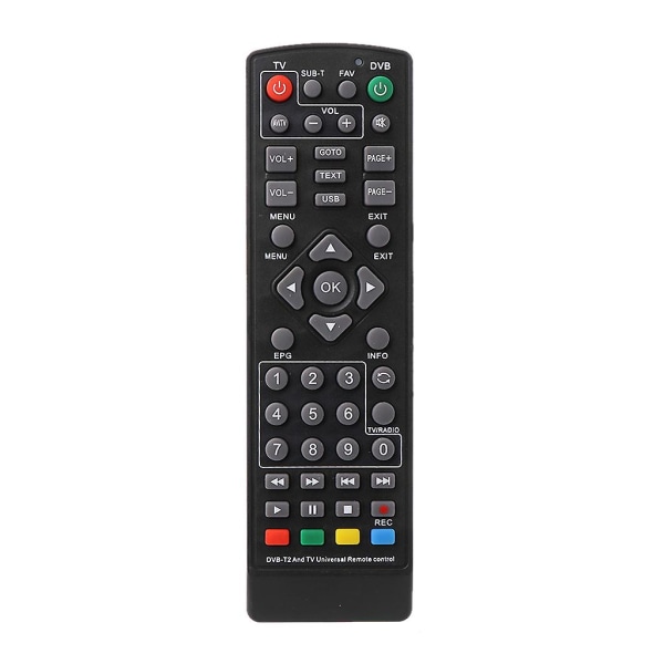Svart Universal Trådlös Fjärrkontroll Kontrollerbyte För Dvb-t2 Smart TV Stb Hdtv Smart Set Top Tv Box