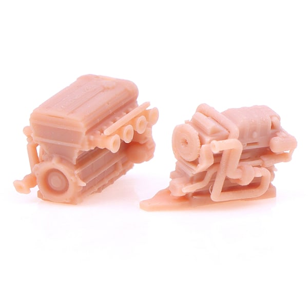 1/64 Fordonsmotor Modellbil ama Ofärgad Garage Scen Reparation A6
