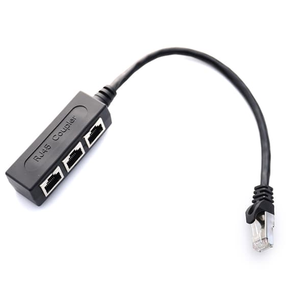 Splitter LAN Ethernet Nätverkskontakt Adapterkabel