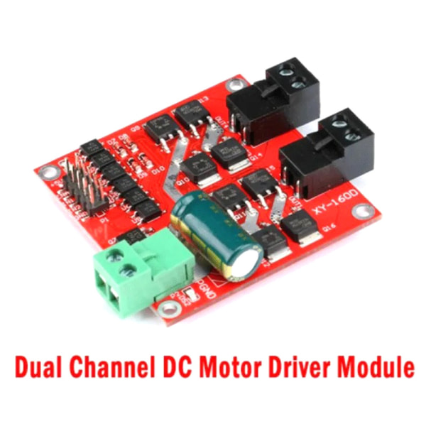 Dual Channel DC Motor Driver Modul H-bridge L298 Styrsignal