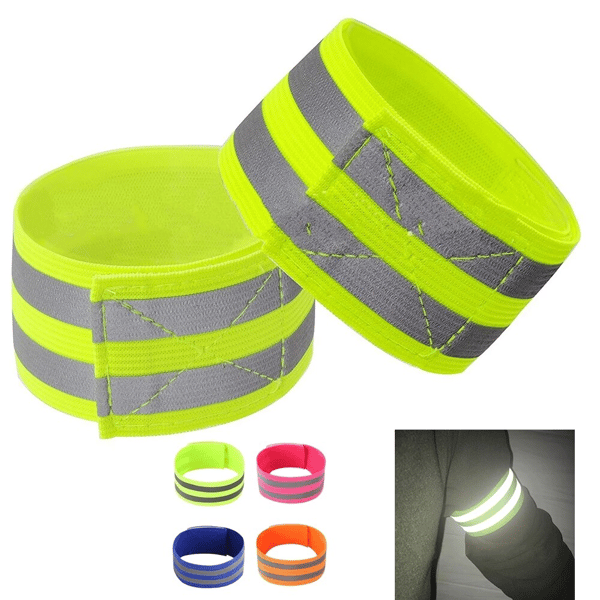 4 st/ set Reflexband Armbälte LED Reflekterande armrem Black 4 pcs/set