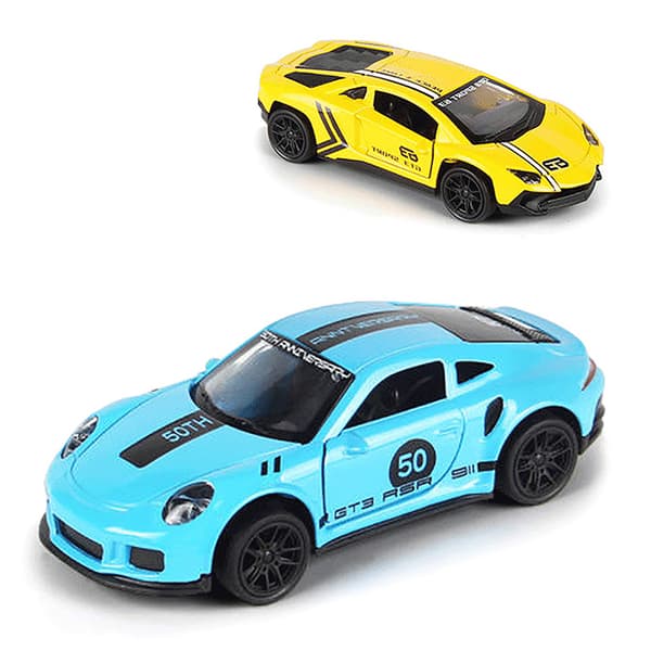 1Pc Legering Diecast bilmodell Pull Back Bilmodell för barn Sky blue