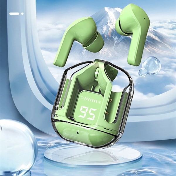 Trådlöst Bluetooth Headset LED Digital Display Stereoljud green Opp bag packaging
