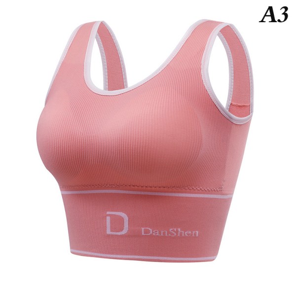 Dam Sport Yoga BH Push Up Bralette Andningsunderkläder Pink