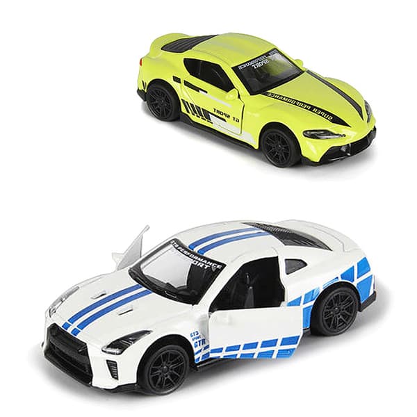 1Pc Legering Diecast bilmodell Pull Back Bilmodell för barn White