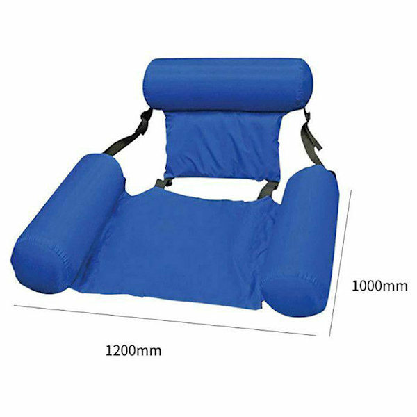 Uppblåsbar Simning Flytande Stol Pool Säten Vattensäng Dark blue
