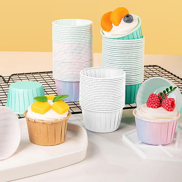 50st Muffins Desserthållare Cupcake Liner DIY Cake Cup White