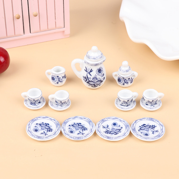 Mini keramiskt set dockhustillbehör gör-det-självleksaker