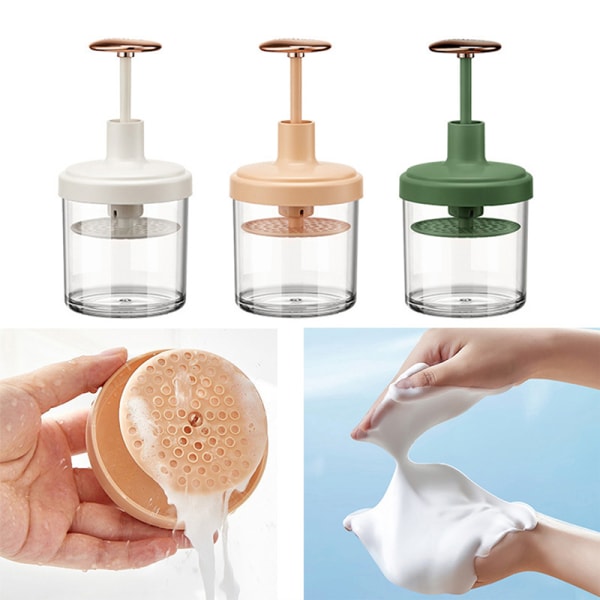 Portable Foam Maker Cup Bubble Facial Cleanser Bubbler Green