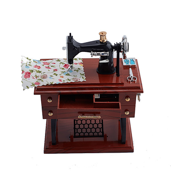 Sy hine Music Box Retro sömnad Clockwork Decoration