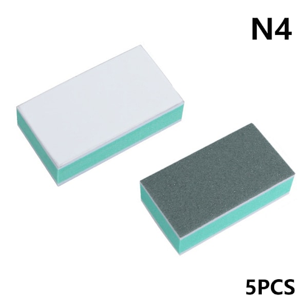 5 st Nagelbufferblock Polering Dubbelsidiga Naglar Buff Jewell N4