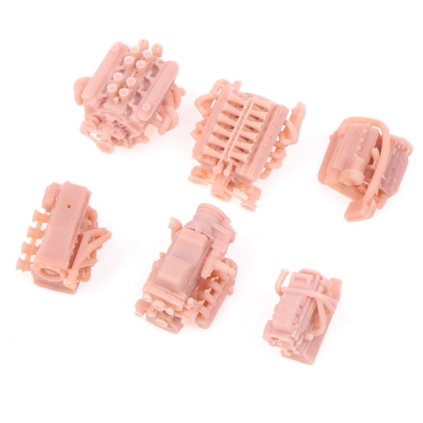 1/64 Fordonsmotor Modellbil ama Ofärgad Garage Scen Reparation A6