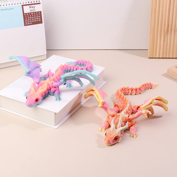 40cm Wyvern Drake med Vingar Fluorescence